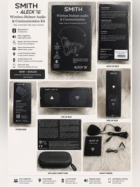Smith Aleck 006 Wireless Helmet Audio Communication Kit Bluetooth 5 Sealed
